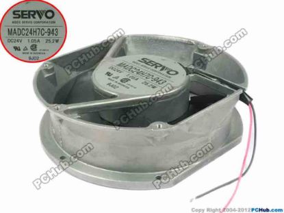 118514 Japan Servo MADC24H7C-943 Server - Round Fan 2-wire, 24V 1.05A Japan Servo MADC24H7C-943 Server - Round Fan