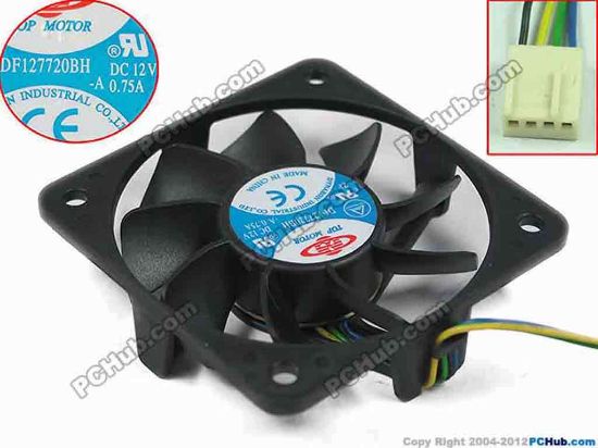 118567 TOP MOTOR DF127720BH Server - Square Fan w120x4x4, 12V 0.75A TOP MOTOR DF127720BH Server - Square Fan