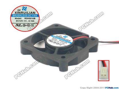 118584 XIFAN / Xinruilian RDH5010B Server - Square Fan sq50x50x10, 2-wire, 12V 0.16A XIFAN / Xinruilian RDH5010B Server - Square Fan 