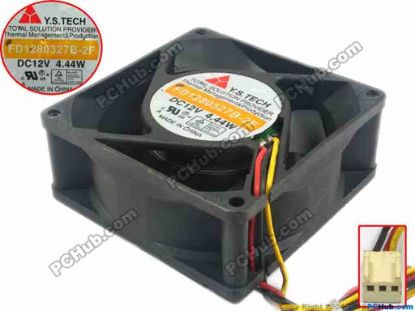 118627 Y.S TECH FD1280327B-2F Server - Square Fan sq80x80x32, w80x3x3, 12V 4.44W Y.S TECH FD1280327B-2F Server - Square Fan 