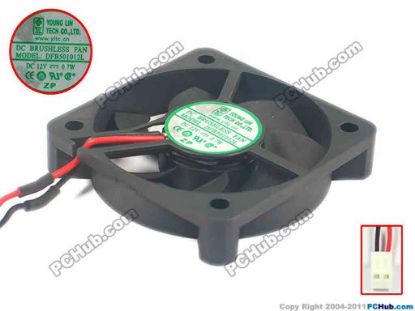 118664 Young Lin DFB501012L Server - Square Fan sq50x50x10, 2-wire, 12V 0.7W Young Lin DFB501012L Server - Square Fan 