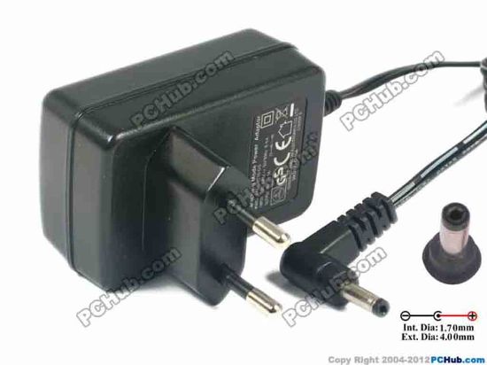 118963 Frecom FM090010-GS AC Adapter 5V-12V 9V 1A, 4.0/1.7mm, EU 2-Pin Plug, New Frecom FM090010-GS AC Adapter 5V-12V 
