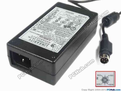 118978 Linearity LAD6019AB5 AC Adapter 5V-12V 12V 5A, 4-Pin P1&2=V+, C14, New Linearity LAD6019AB5 AC Adapter 5V-12V 