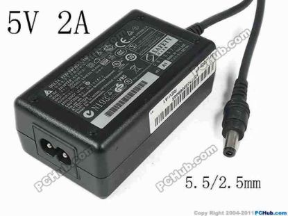 118994 Delta Electronics EADP-10AB AC Adapter 5V-12V 5V 2A, Barrel 5.5/2.5mm,2-Prong Delta Electronics EADP-10AB AC Adapter 5V-12V 