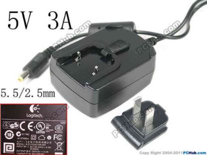 119009 PHIHONG PSA15R-050P AC Adapter 5V-12V 5V 3A, 5.5/2.5mm, US 2-Pin Plug PHIHONG PSA15R-050P AC Adapter 5V-12V