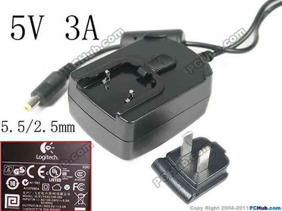 119009 PHIHONG PSA15R-050P AC Adapter 5V-12V 5V 3A, 5.5/2.5mm, US 2-Pin Plug PHIHONG PSA15R-050P AC Adapter 5V-12V