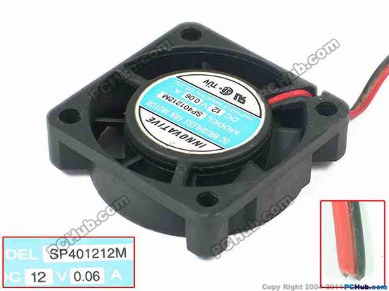 119111 INNOVATIVE SP401212M Server - Square Fan sq40x40x10, 2-wire, 12V 0.06A INNOVATIVE SP401212M Server - Square Fan 