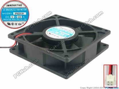 119113 INNOVATIVE SP922512H Server - Square Fan sq90x90x25, 2-wire, 12V 0.32A INNOVATIVE SP922512H Server - Square Fan