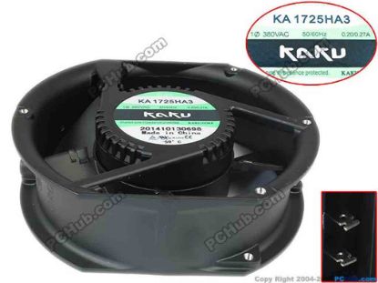 119123 Kaku KA1725HA3 Server - Round Fan AC 400V 0.18A, 172x150x51mm, New Kaku KA1725HA3 Server - Round Fan 
