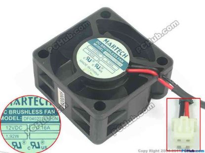 119142 MARTECH DF0402012SEUN Server - Square Fan sq40x40x20, w120x2x2, 12V 0.16A MARTECH DF0402012SEUN Server - Square Fan 