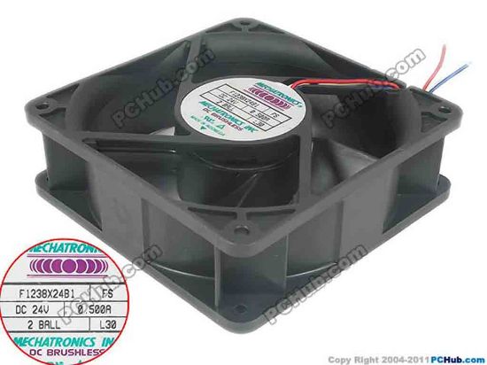 119169 MECHATRONICS F1238X24B1 Server - Square Fan FS, sq120x120x38, 3-wire, 24V 0.500A MECHATRONICS F1238X24B1 Server - Square Fan 