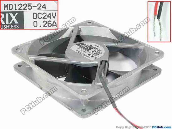 119207 ORIX MD1225-24 Server - Square Fan sq120x120x25, 24V 0.26A ORIX MD1225-24 Server - Square Fan 