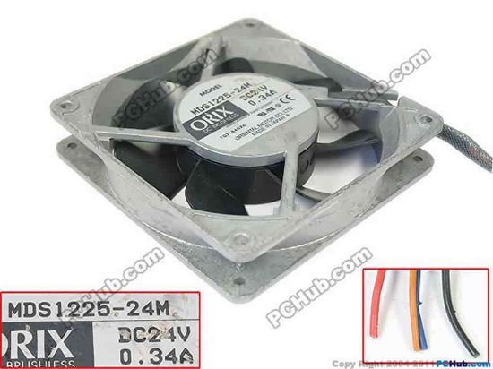 119217 ORIX MDS1225-24M Server - Square Fan sq120x120x25, 24V 0.34A ORIX MDS1225-24M Server - Square Fan
