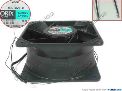119229 ORIX MRS18V2-D Server - Square Fan 2-wire, 230V 0.7A ORIX MRS18V2-D Server - Square Fan