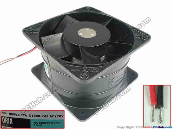 119231 ORIX MRW18-TTA Server - Square Fan sq180x180x110, 2-wire, 230V 0.40A ORIX MRW18-TTA Server - Square Fan 