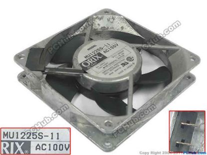 119237 ORIX MU1225S-11 Server - Square Fan sq120x120x25, 100V 11W ORIX MU1225S-11 Server - Square Fan