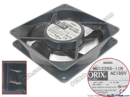119238 ORIX MU1225S-11N Server - Square Fan sq120x120x25, 100V 11W ORIX MU1225S-11N Server - Square Fan 