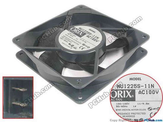 119238 ORIX MU1225S-11N Server - Square Fan sq120x120x25, 100V 11W ORIX MU1225S-11N Server - Square Fan 