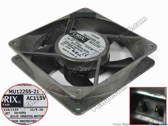 119240 ORIX MU1225S-21 Server - Square Fan sq120x120x25, 115V 11W ORIX MU1225S-21 Server - Square Fan 