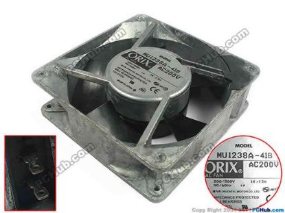 119248 ORIX MU1238A-41B Server - Square Fan sq120x120x38, 200V 14W ORIX MU1238A-41B Server - Square Fan 