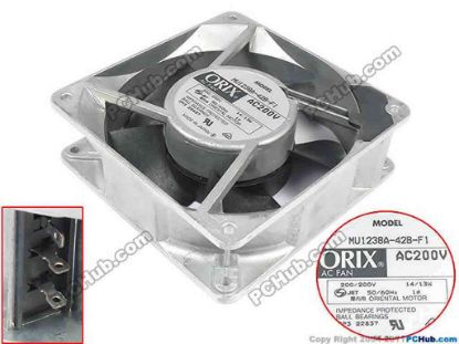 119250 ORIX MU1238A-42B-F1 Server - Square Fan sq120x120x38, 200V 14W ORIX MU1238A-42B-F1 Server - Square Fan