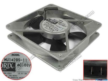 119253 ORIX MU1428S-11 Server - Square Fan sq140x140x28, 100V 13.5W ORIX MU1428S-11 Server - Square Fan 