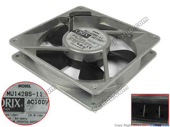 119253 ORIX MU1428S-11 Server - Square Fan sq140x140x28, 100V 13.5W ORIX MU1428S-11 Server - Square Fan 