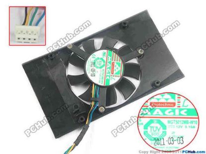 119284 Protechnic Magic MGT5012MB-W10 Server - Square Fan sq90x52x10, w50x4x4, 12V 0.10A Protechnic Magic MGT5012MB-W10 Server - Square Fan 