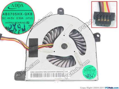 119346 ADDA AB0705HX-QKB Cooling Fan  VITU5, 5V 0.50A, Bare fan ADDA AB0705HX-QKB Cooling Fan  