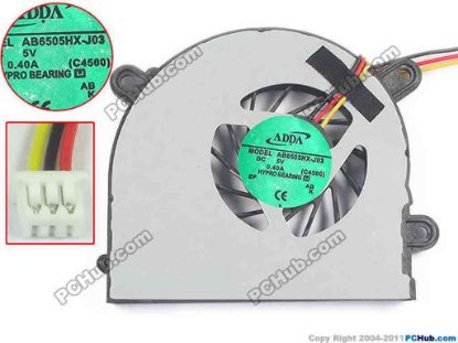 119351 ADDA AB6505HX-J03 Cooling Fan  C4500, 5V 0.40A, Bare fan ADDA AB6505HX-J03 Cooling Fan  <span style="color: #ff0000; font-family: arial, helvetica, sans-serif; font-size: 14px; background-color: #ececec;">For Clevo C4500/C4800/C5100Q/C5500Q<br style="color: #ff0000; font-family: arial, helvetica, sans-serif; font-size: 14px;" />
For MSI Megabook S6000, X-slim X600</span>
