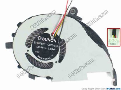 119391 SUNON EF40060S1-C020-S99 Cooling Fan  5V 2.50W, Bare fan SUNON EF40060S1-C020-S99 Cooling Fan  