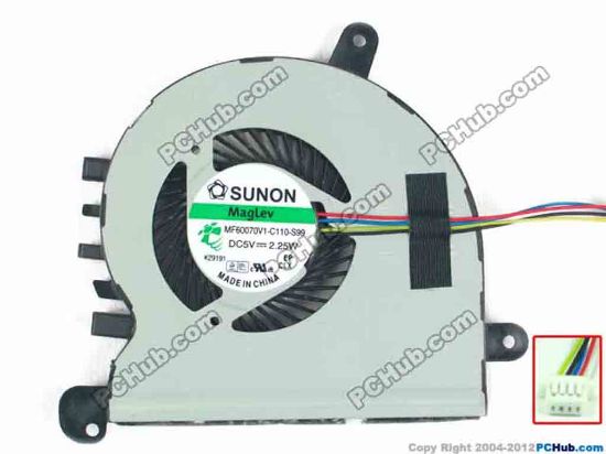 119398 SUNON MF60070V1-C110-S99 Cooling Fan  5V 2.25W, Bare fan SUNON MF60070V1-C110-S99 Cooling Fan  