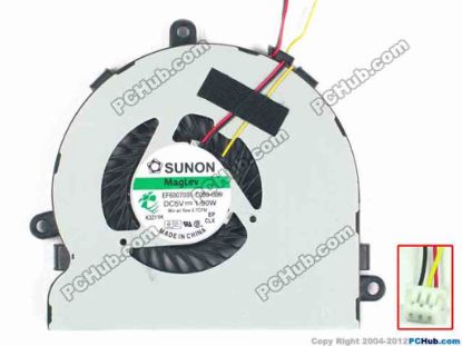 119435 SUNON EF60070S1-C050-G99 Cooling Fan  w50x3x3, 5V 1.90W, Bare fan SUNON EF60070S1-C050-G99 Cooling Fan  