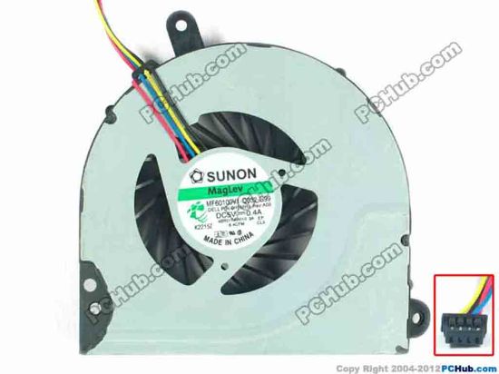 119436 SUNON MF60100V1-Q032-G99 Cooling Fan  w30x4x4, 5V 0.4A, Bare fan SUNON MF60100V1-Q032-G99 Cooling Fan  