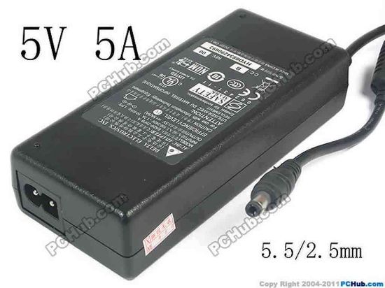 119512 Delta Electronics EADP-25FB AC Adapter - NEW Original 5V 5A, 5.5/2.5mm, 2-Prong, New Delta Electronics EADP-25FB AC Adapter - NEW Original 