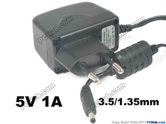 119515 DVE DSA-0051-03 AC Adapter - NEW Original 5V 1A, 3.5/1.35mm, EU 2-Pin Plug, New DVE DSA-0051-03 AC Adapter - NEW Original