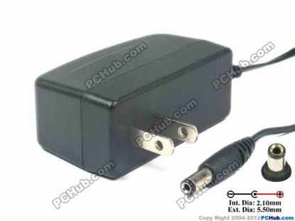 119524 DVE DSA-12G-12 AC Adapter - NEW Original 12V 0.8A, 5.5/2.1mm, US 2-Pin Plug, New DVE DSA-12G-12 AC Adapter - NEW Original 