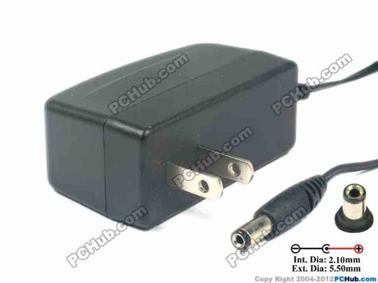 119524 DVE DSA-12G-12 AC Adapter - NEW Original 12V 0.8A, 5.5/2.1mm, US 2-Pin Plug, New DVE DSA-12G-12 AC Adapter - NEW Original 