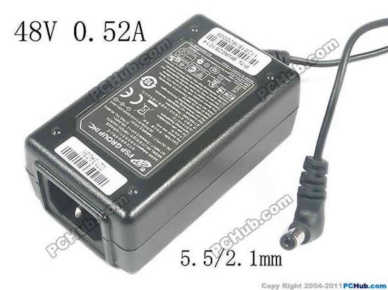 119536 FSP Group Inc FSP025-1AD207A AC Adapter - NEW Original 48V 0.52A, 5.5/2.1mm, C14, New FSP Group Inc FSP025-1AD207A AC Adapter - NEW Original