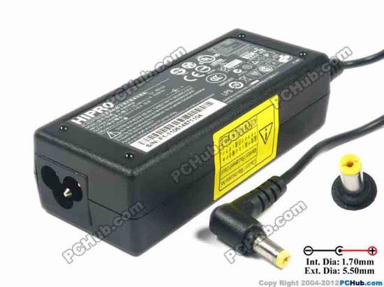 119551 HIPRO HP-A0652R38 AC Adapter - NEW Original 19V 3.42A, 5.5/1.7mm, 3-Prong, New HIPRO HP-A0652R38 AC Adapter - NEW Original 