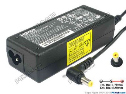 119552 HIPRO HP-A0653R3B AC Adapter - NEW Original 19V 3.42A, 5.5/1.7mm, 3-Prong, New HIPRO HP-A0653R3B AC Adapter - NEW Original 