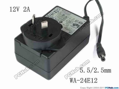 119562 APD / Asian Power Devices WA-24E12 AC Adapter - NEW Original 12V 2A, 5.5/2.5mm, AU 2-Pin Plug, New APD / Asian Power Devices WA-24E12 AC Adapter - NEW Original 