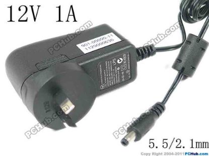 119572 LEI / Leader MU12-N120100-A3 AC Adapter - NEW Original 12V 1A, 5.5/2.1, AU 2-Pin Plug, New LEI / Leader MU12-N120100-A3 AC Adapter - NEW Original 