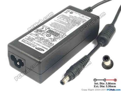 119616 Samsung ADP-60ZH AC Adapter - NEW Original 19V 3.16A, 5.5/3.0mm, 3-Prong, New Samsung ADP-60ZH AC Adapter - NEW Original 
