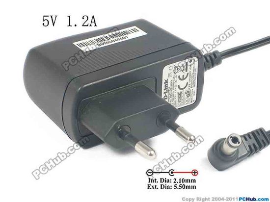 119648 D-Link AC to DC (D-Link) AC Adapter - NEW Original 5V 1.2A, 5.5/2.1mm, EU 2-Pin Plug D-Link AC to DC (D-Link) AC Adapter - NEW Original 