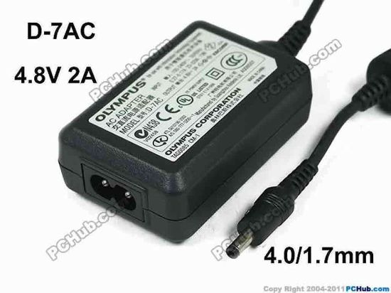 119702 OLYMPUS AC to DC (Olympus) AC Adapter - NEW Original 4.8V 2A, 4.0/1.7mm, 2-Prong, New OLYMPUS AC to DC (Olympus) AC Adapter - NEW Original 