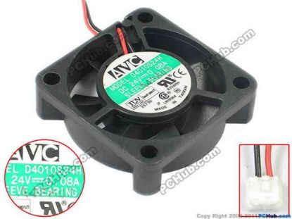 119758 AVC D4010S24H Server - Square Fan sq40x40x10, w30x2x2, 24V 0.08A AVC D4010S24H Server - Square Fan 