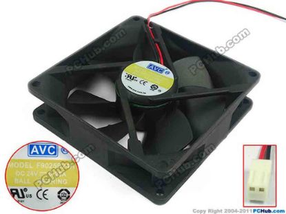 119912 AVC F9025B24H Server - Square Fan sq92x92x25, 2-wire, 24V 0.25A AVC F9025B24H Server - Square Fan 