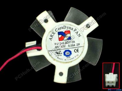 119913 AVC FS1240-A3112A Server - Frameless / GPU Fan 2-wire, 12V 0.09A AVC FS1240-A3112A Server - Frameless / GPU Fan 