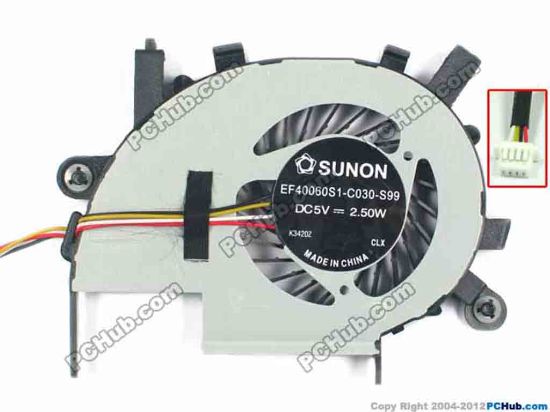 120040 SUNON EF40060S1-C030-S99 Cooling Fan  w20x4x4, 5V 2.50W, Bare fan SUNON EF40060S1-C030-S99 Cooling Fan  Acer AspireV5-472